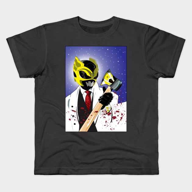 American Psycho Ranger Yellow Kids T-Shirt by mavgagliano